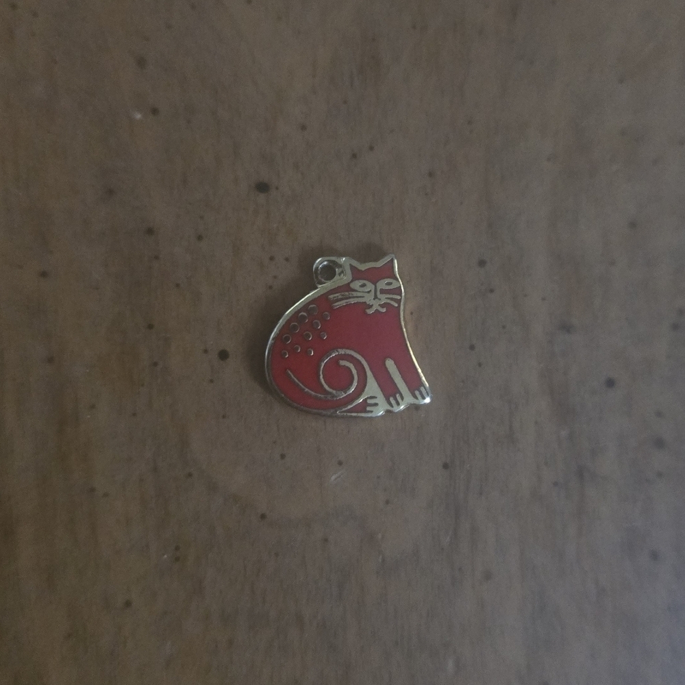 Laurel Burch | Red Cat Pendant Charm